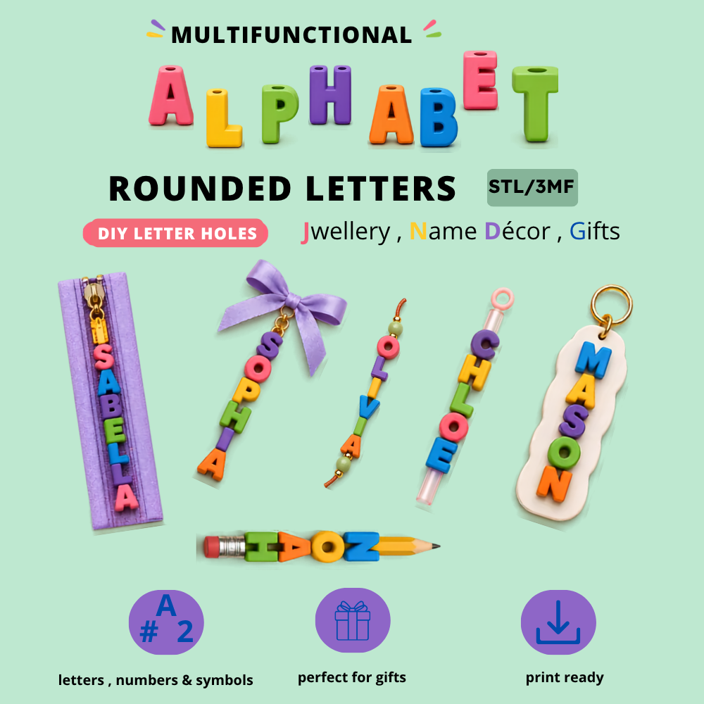Multifunctional Alphabet Letters 3D printed