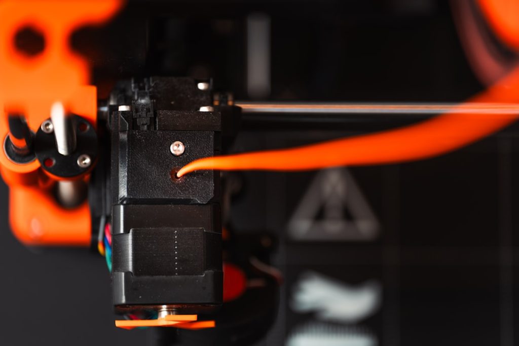 3D printer printing a model